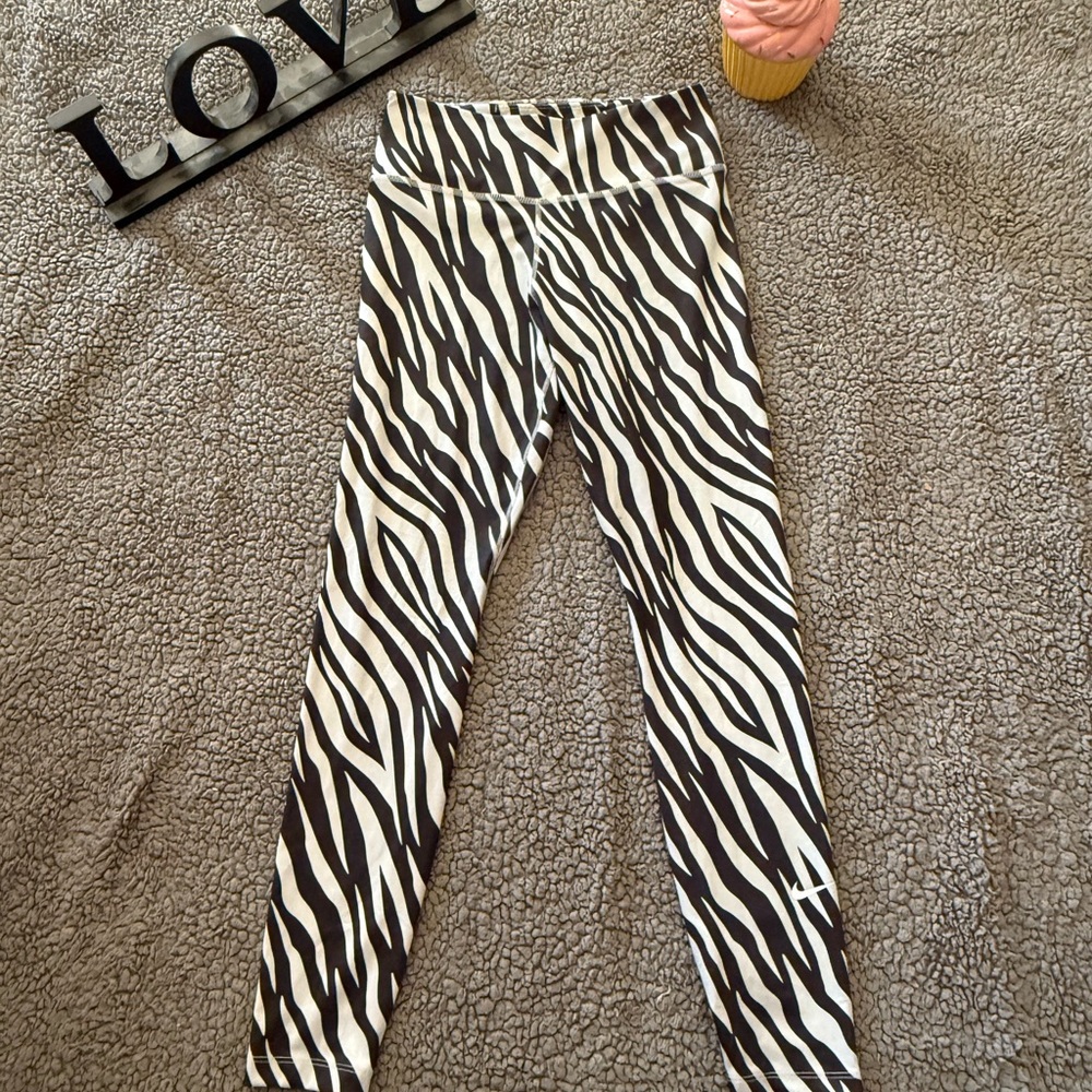 Nike Black and White Zebra Print Dri-FIT Leggings